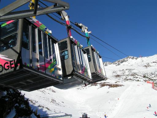 Ankogelbahn - Gondeln an der Mittelstation